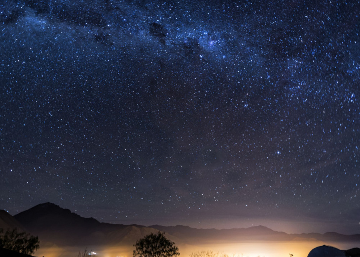 Ciel étoilée, voie lactée, ciel de Vicuna, Vallée d'Elqui, Chili