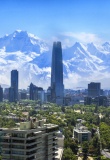 Panorama sur la ville de Santiago, Chili