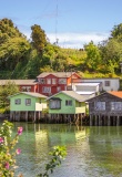 Maisons colorées sur pilotis, Chiloé