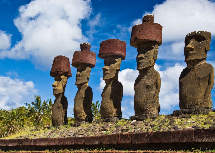 Statues Moais, Anakena, Rapa Nui