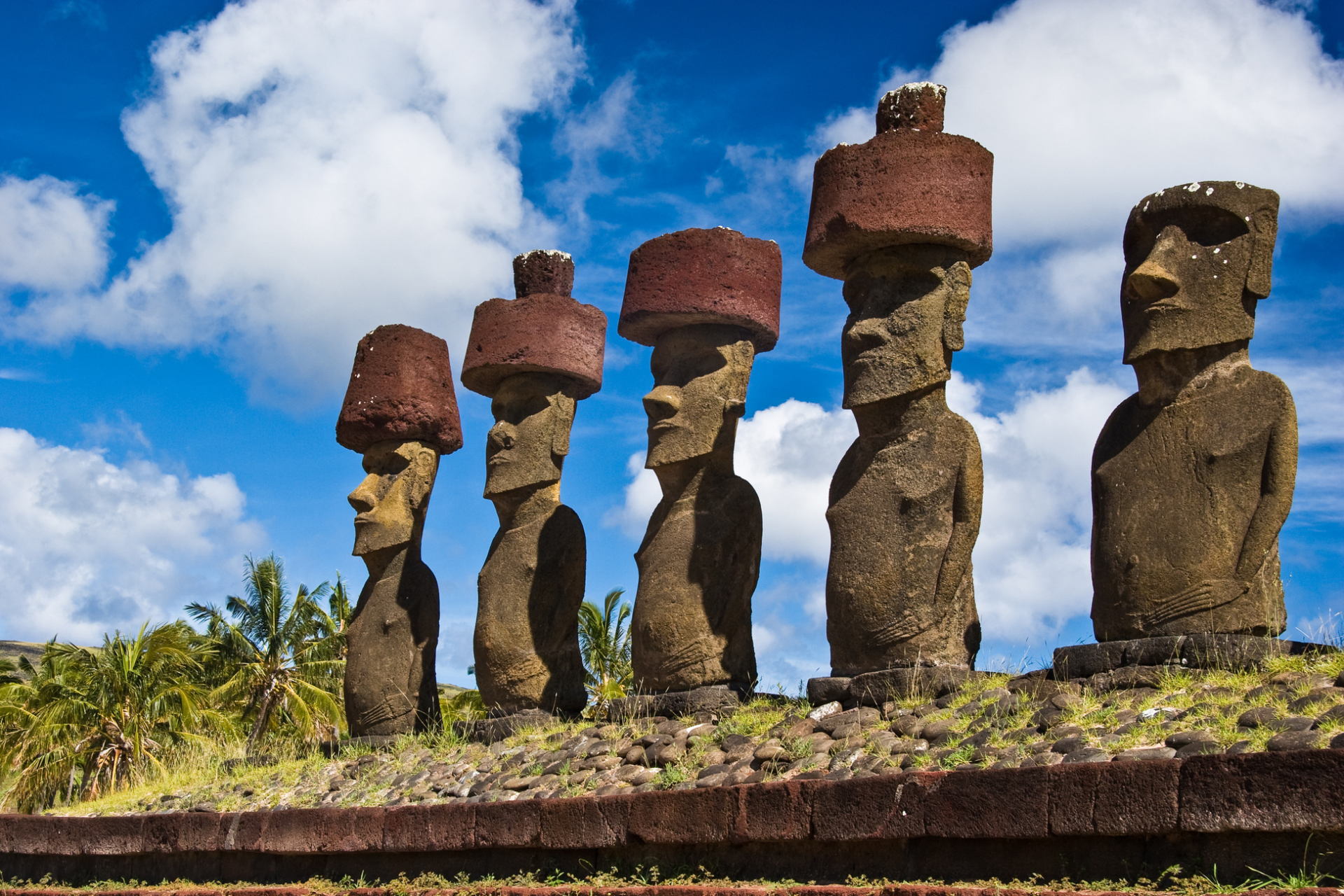 Statues Moais, Anakena, Rapa Nui
