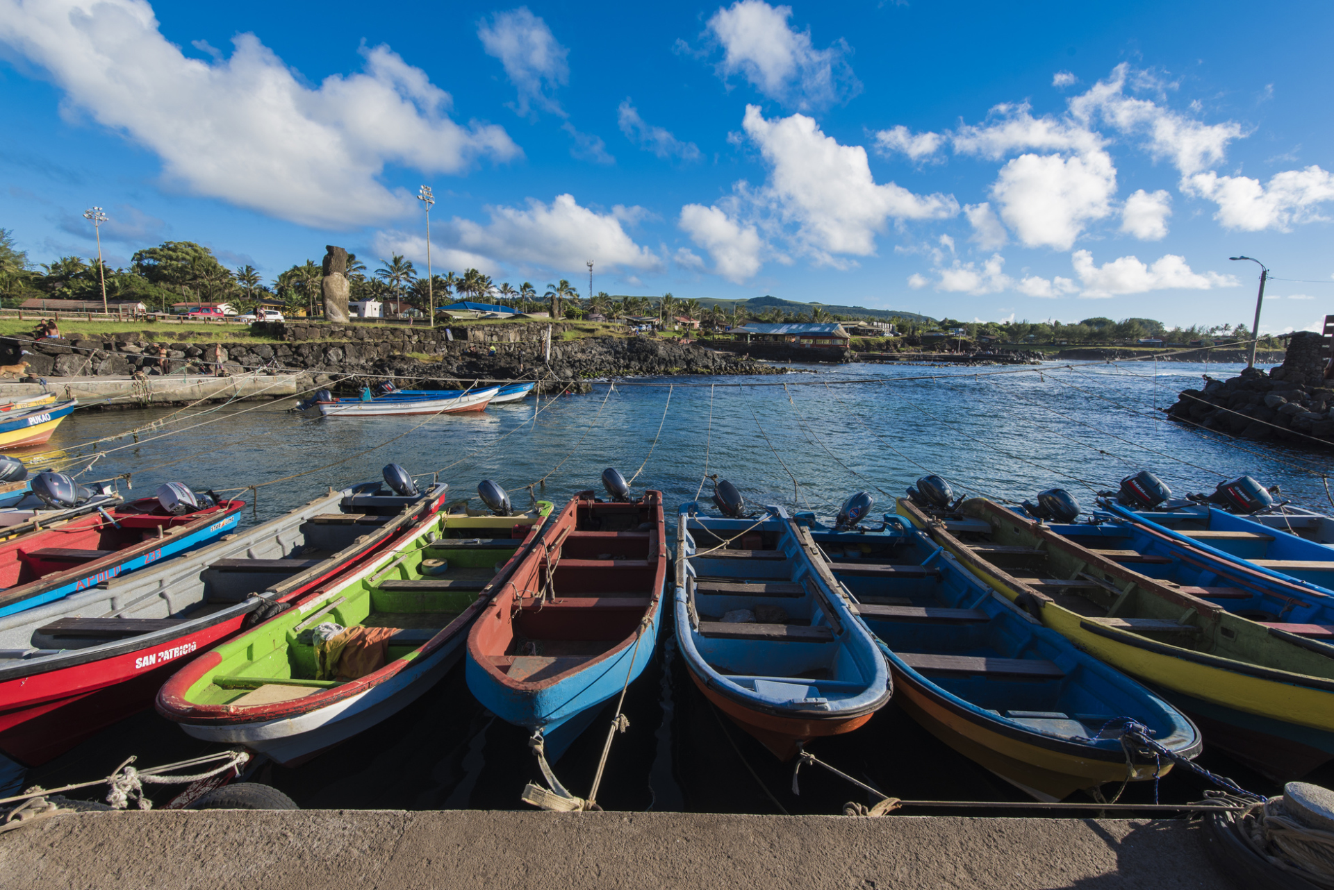 Bateaux de pêcheurs, Hanga Roa