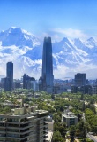 Vue sur les Andes, Santiago, Chili