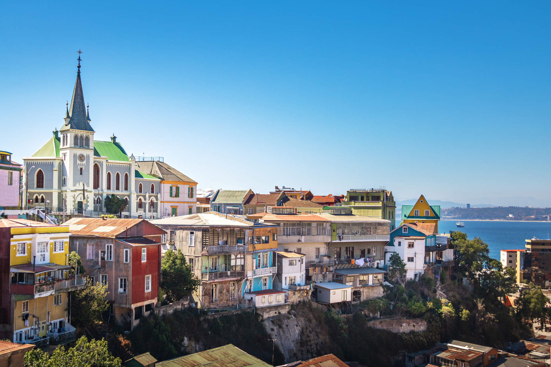 Vue sur Valparaiso, Chili